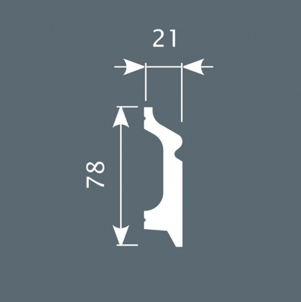 Напольный плинтус Cosca PX 001, 78х21