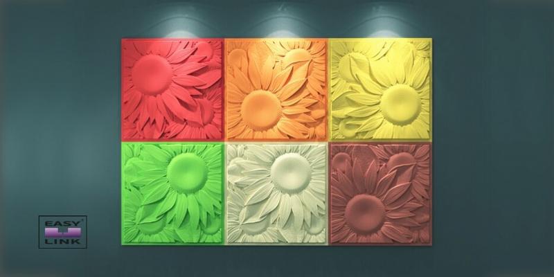 3D гипсовая панель Sunflower
