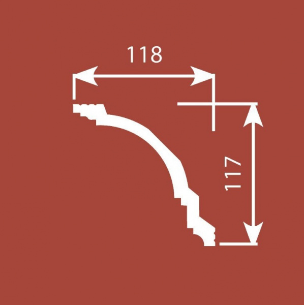 Потолочный карниз Cosca КX004, 117х118