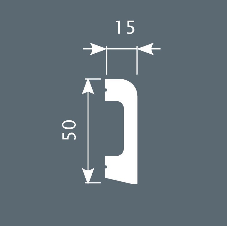 Напольный плинтус Cosca PX 013, 50х15
